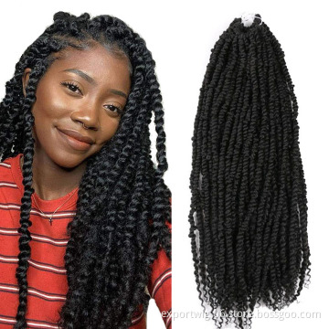 Pre-twisted Passion Twist Crochet Hair Extensions Ombre Color Pre Twist Passion Water Wave Braiding Hair Synthetic Fiber